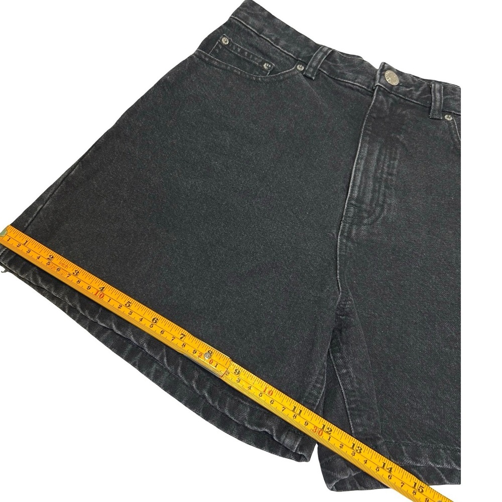 Pull&Bear High Waisted Relaxed Denim Shorts Black Sz 6 - Picture 8 of 8